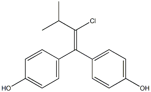 4,4'-(2-Chloro-3-methyl-1-buten-1-ylidene)bis(phenol) 구조식 이미지