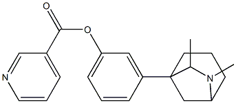 3-(6,7-Dimethyl-6-azabicyclo[3.2.1]octan-1-yl)phenol 3-pyridinecarboxylate Structure
