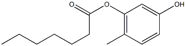 Heptanoic acid 3-hydroxy-6-methylphenyl ester 구조식 이미지