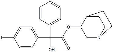 (4-Iodophenyl)phenylhydroxyacetic acid 1-azabicyclo[2.2.2]octane-3-yl ester 구조식 이미지