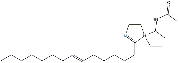 1-[1-(Acetylamino)ethyl]-1-ethyl-2-(6-tetradecenyl)-2-imidazoline-1-ium 구조식 이미지