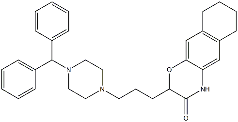 2-[3-[4-(Diphenylmethyl)piperazin-1-yl]propyl]-6,7,8,9-tetrahydro-2H-naphth[2,3-b][1,4]oxazin-3(4H)-one Structure