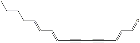 (2E,8E,10E)-2,8,10-Pentadecatriene-4,6-diyn-1-al Structure