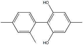 5-Methyl-2-(2,4-dimethylphenyl)benzene-1,3-diol 구조식 이미지