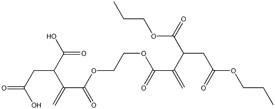 3,3'-[Ethylenebis(oxycarbonyl)]bis(3-butene-1,2-dicarboxylic acid dipropyl) ester 구조식 이미지