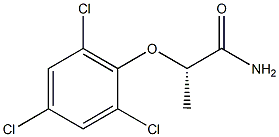 [S,(-)]-2-(2,4,6-Trichlorophenoxy)propionamide 구조식 이미지