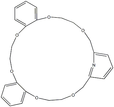 2,6-[[[[Ethylenebisoxybis(2,1-phenylene)]bisoxy]bisethylenebisoxy]bismethylene]pyridine 구조식 이미지