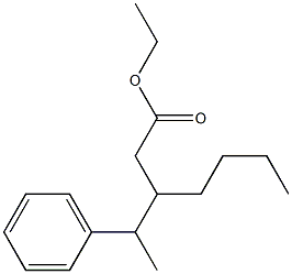3-(1-Phenylethyl)heptanoic acid ethyl ester Structure