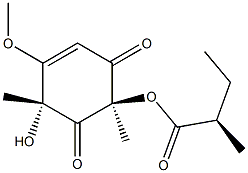 (2R,4R)-5-Methoxy-2,4-dimethyl-1,3-dioxo-5-cyclohexene-2,4-diol 2-[(2R)-2-methylbutyrate] 구조식 이미지