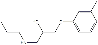 1-(3-Methylphenoxy)-3-(propylamino)-2-propanol 구조식 이미지