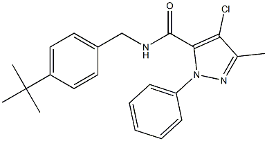 4-Chloro-5-methyl-2-phenyl-N-(4-tert-butylbenzyl)-2H-pyrazole-3-carboxamide 구조식 이미지