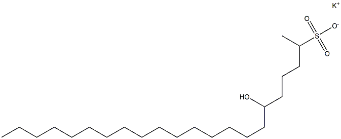 6-Hydroxydocosane-2-sulfonic acid potassium salt Structure