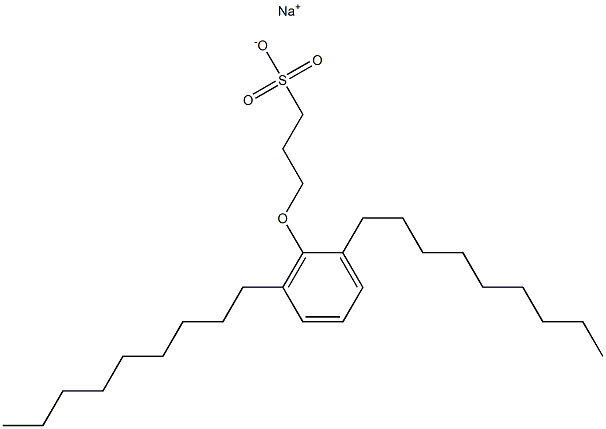 3-(2,6-Dinonylphenoxy)propane-1-sulfonic acid sodium salt Structure