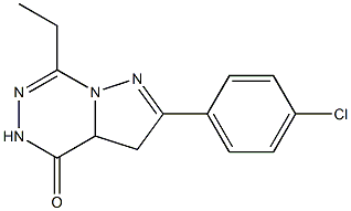 3,3a-Dihydro-2-(4-chlorophenyl)-7-ethylpyrazolo[1,5-d][1,2,4]triazin-4(5H)-one 구조식 이미지