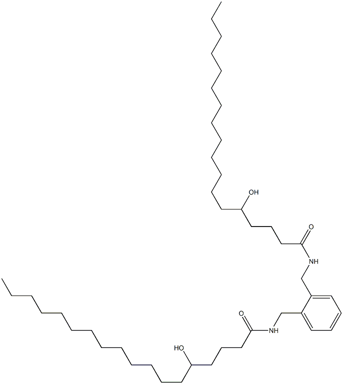 N,N'-(1,2-Phenylenebismethylene)bis(5-hydroxystearamide) 구조식 이미지