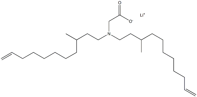 N,N-Bis(3-methyl-10-undecenyl)aminoacetic acid lithium salt Structure