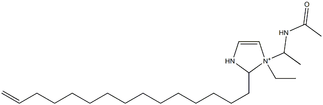 1-[1-(Acetylamino)ethyl]-1-ethyl-2-(14-pentadecenyl)-4-imidazoline-1-ium 구조식 이미지