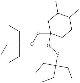 3,4-Dimethyl-1,1-bis(1,1-diethylpropylperoxy)cyclohexane Structure