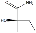 [R,(+)]-2-Hydroxy-2-methylbutyramide 구조식 이미지