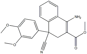 1-Amino-4-cyano-3,4-dihydro-4-(3,4-dimethoxyphenyl)naphthalene-2-carboxylic acid methyl ester 구조식 이미지