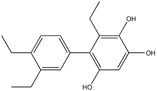 6-Ethyl-5-(3,4-diethylphenyl)benzene-1,2,4-triol Structure