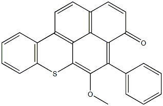 5-Methoxy-4-phenyl-3H-naphtho[2,1,8-mna]thioxanthen-3-one 구조식 이미지