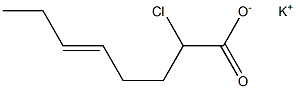 2-Chloro-5-octenoic acid potassium salt 구조식 이미지