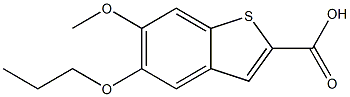 5-Propoxy-6-methoxybenzo[b]thiophene-2-carboxylic acid 구조식 이미지