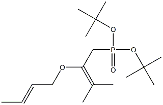 [2-[(E)-2-Butenyloxy]-3-methyl-2-butenyl]phosphonic acid di-tert-butyl ester Structure