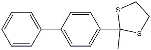 2-(4-Biphenylyl)-2-methyl-1,3-dithiolane Structure