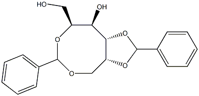 2-O,6-O:4-O,5-O-Dibenzylidene-D-glucitol 구조식 이미지