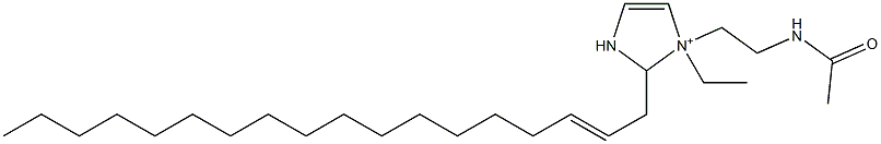 1-[2-(Acetylamino)ethyl]-1-ethyl-2-(2-octadecenyl)-4-imidazoline-1-ium 구조식 이미지