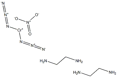 cis-Diazidobis(ethylenediamine)chromium(3+) nitrate Structure