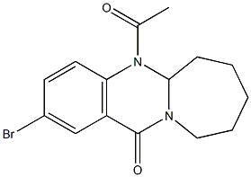 5a,6,7,8,9,10-Hexahydro-5-acetyl-2-bromoazepino[2,1-b]quinazolin-12(5H)-one 구조식 이미지