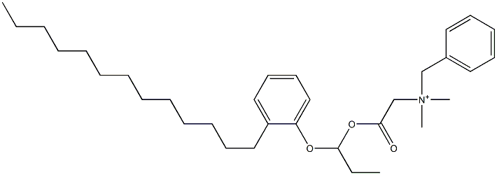 N,N-Dimethyl-N-benzyl-N-[[[1-(2-tridecylphenyloxy)propyl]oxycarbonyl]methyl]aminium 구조식 이미지