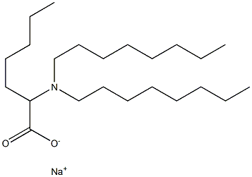 2-(Dioctylamino)heptanoic acid sodium salt 구조식 이미지