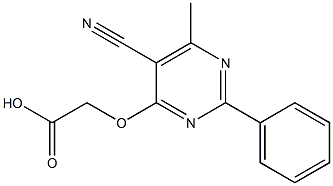 [2-Phenyl-5-cyano-6-methyl-4-pyrimidinyloxy]acetic acid Structure