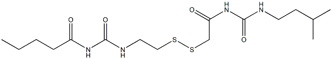 1-Pentanoyl-3-[2-[[(3-isopentylureido)carbonylmethyl]dithio]ethyl]urea 구조식 이미지