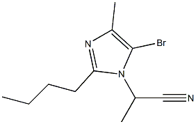 5-Bromo-2-butyl-1-(1-cyanoethyl)-4-methyl-1H-imidazole Structure