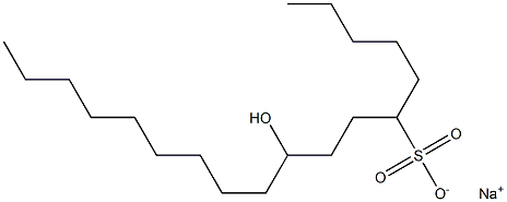 9-Hydroxyoctadecane-6-sulfonic acid sodium salt 구조식 이미지