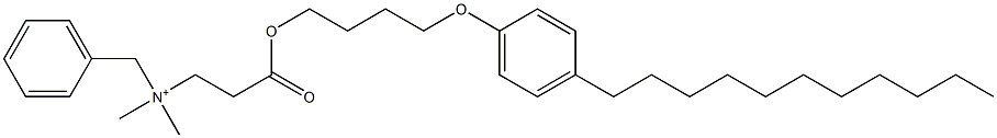 N,N-Dimethyl-N-benzyl-N-[2-[[4-(4-undecylphenyloxy)butyl]oxycarbonyl]ethyl]aminium Structure