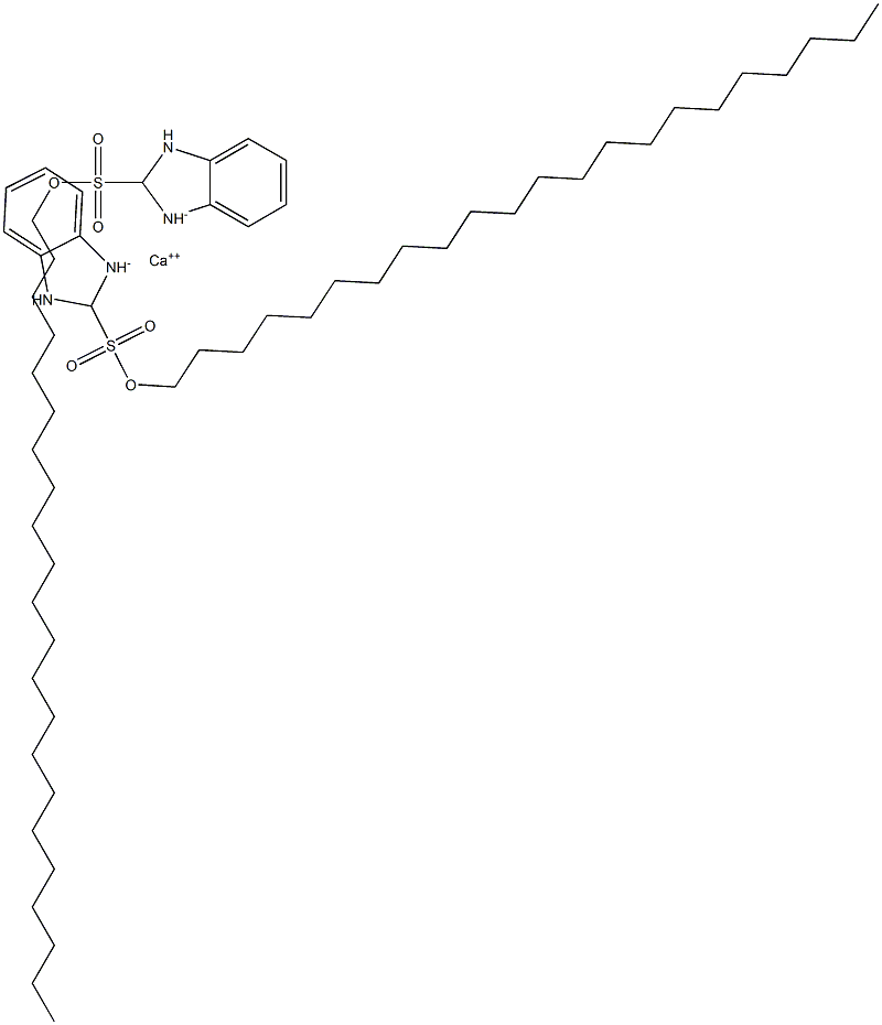 Bis(2,3-dihydro-2-docosyl-1H-benzimidazole-2-sulfonic acid)calcium salt 구조식 이미지