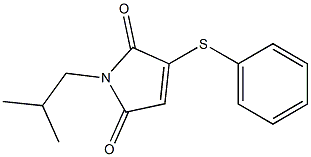 2-Phenylthio-N-isobutylmaleimide 구조식 이미지