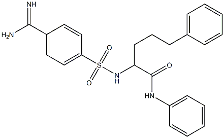 4-[[4-Phenyl-1-(phenylaminocarbonyl)butyl]aminosulfonyl]benzamidine Structure