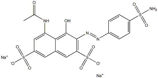 2-[(4-Sulfamoylphenyl)azo]-1-hydroxy-8-(acetylamino)-3,6-naphthalenedisulfonic acid disodium salt Structure