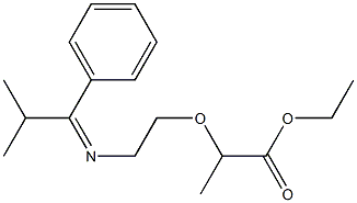 N-[2-[[1-(Ethoxycarbonyl)ethyl]oxy]ethyl]-2-methyl-1-phenylpropylideneamine Structure