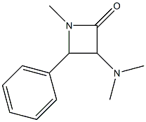 1-Methyl-3-(dimethylamino)-4-phenylazetidin-2-one Structure