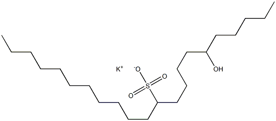 6-Hydroxydocosane-11-sulfonic acid potassium salt Structure