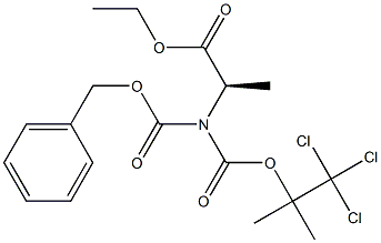 N-(Benzyloxycarbonyl)-N-(2,2,2-trichloro-1,1-dimethylethoxycarbonyl)-D-alanine ethyl ester Structure