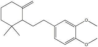 3,3-Dimethyl-1-methylene-2-[2-(3,4-dimethoxyphenyl)ethyl]cyclohexane Structure